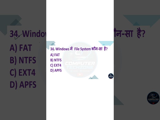 Windows Operating System MCQ 🔥 | Computer MCQ in Hindi | Part 10 #Shorts