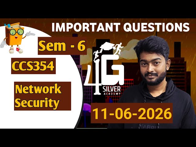 Network Security Important Questions Sem 6 CCS354 11/06/2026 