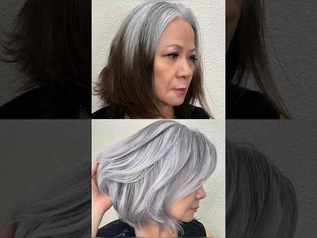 Transition to #GrayHair in one day with #GuyTang #SilverMoon