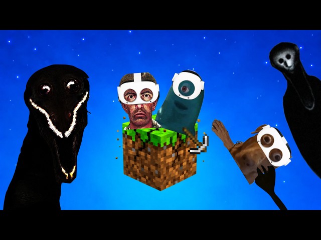 3 Idiots Survive Minecraft's Horror One Block in VR