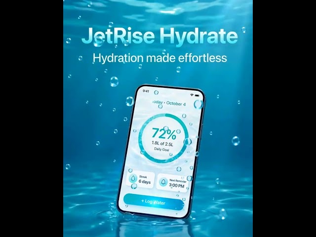 Jetrise Hydrate — Never Miss Your Water Goal (FREE)
