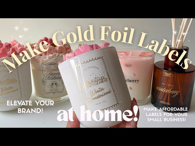 How to make Gold Foil labels at home Small business packaging Best printer for waterproof labels
