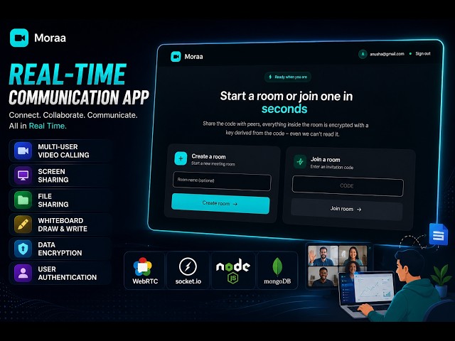 Build a Real-Time Communication App | Video Call, Screen Share, Whiteboard & File Sharing | #logic