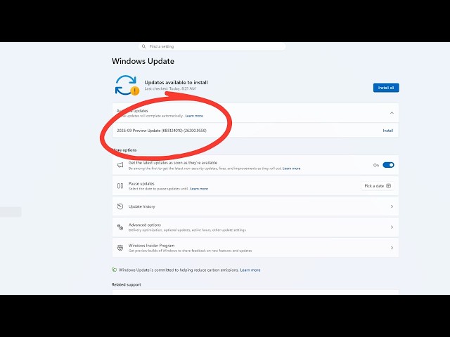 Fix 2026-09 Preview Update (KB5124010) (26200.9550 & 26100.9550) Not Installing On Windows 11