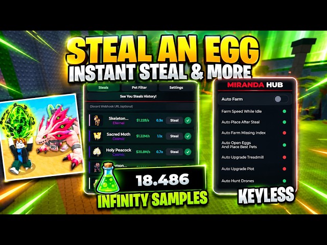 [UPD🧪] Steal an egg script - Instant Steal, Inf Sampels | KEYLESS!