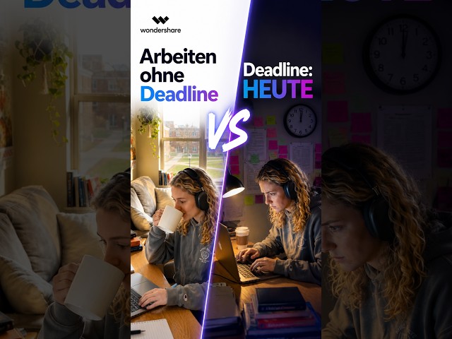 POV: Me working without a deadline vs. when the deadline is TODAY 💀