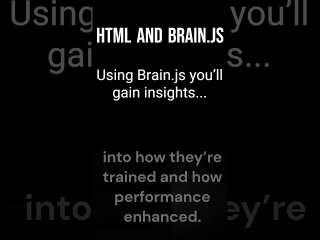 Want to know about Brain.js models?