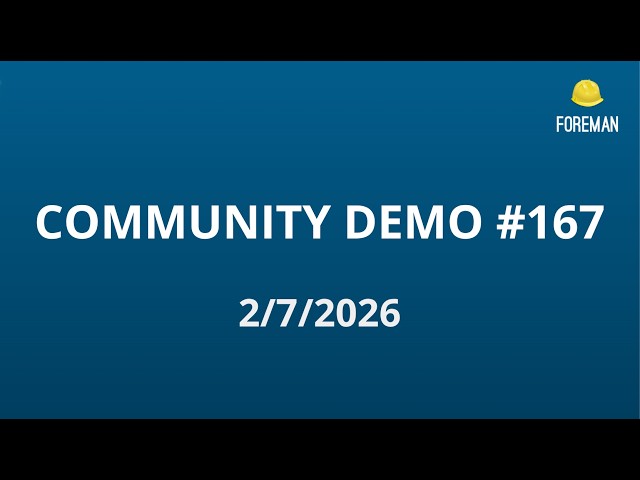 Foreman Community Demo #167