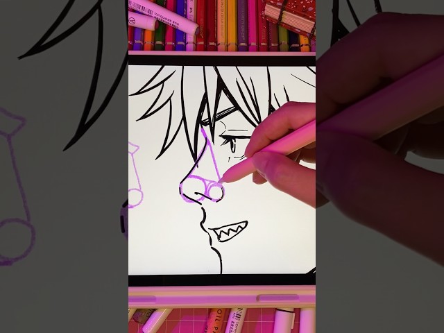 App ArtWorkout ✏️ Denji Chainsaw man side profile #denji #chainsawman #drawingtutorial #howtodraw