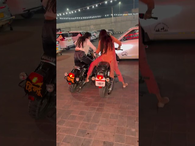 Girls Driving Bullet lover 🔥||😈 bike lover 😎 by franky sachin #Shorts
