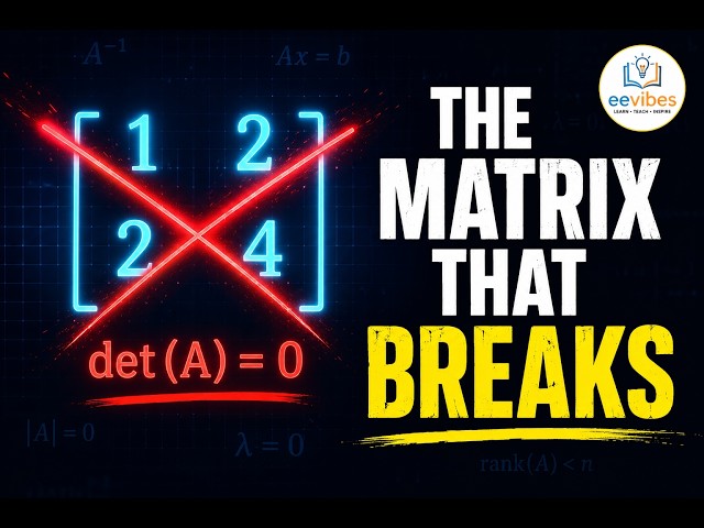Singular Matrix Properties Explained | Linear Algebra Basics