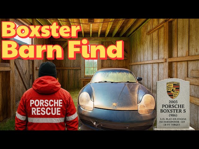 BARN find rescue ABANDONED Porsche 986 Boxster S 