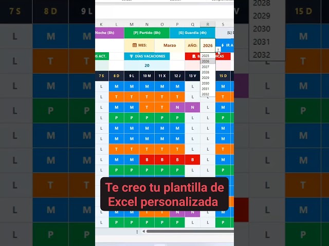 ¿Dificultades para organizar tú cuadrante en Excel?