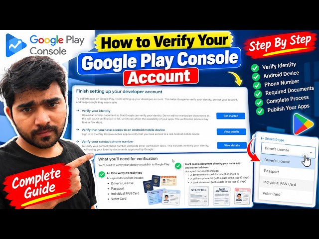 How to Verify Your Google Play Console Account | Step-by-Step Tutorial 2026