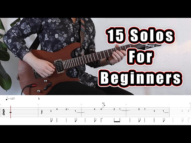 15 Guitar Solos for Beginners (with Tabs)