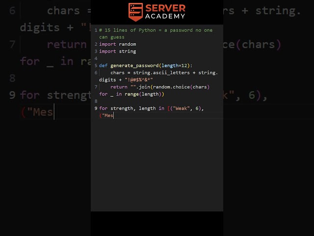 I built a password generator in 10 lines of Python