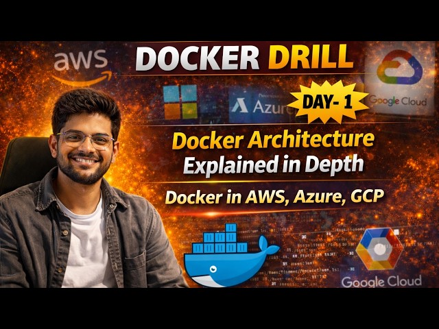 🚀 Docker Drill Day-1 | Docker Architecture Explained in Depth | Docker on AWS, Azure & GCP