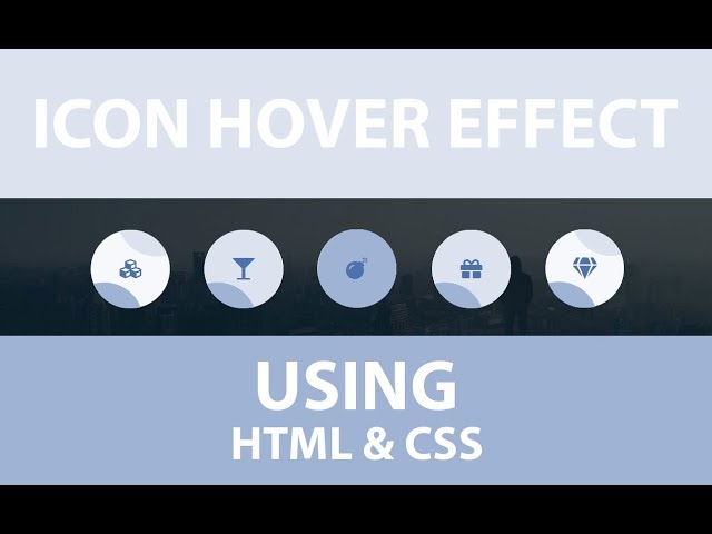 Pure CSS Sliding Icon hover effects Using HTML and CSS - Icon Hover Effect