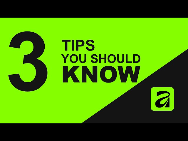 Beginners! 3 Affinity TIPS You Need to Know