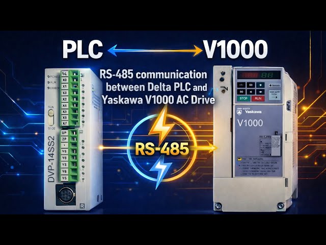 14SS2 DELTA PLC AND YASKAWA AC DRIVE RS-485 COMMUNICATION PLC PROGRAMMING 