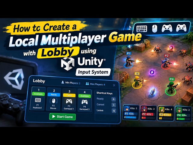 How to Create a Local Multiplayer Game with Lobby using Unity Input System - Demo