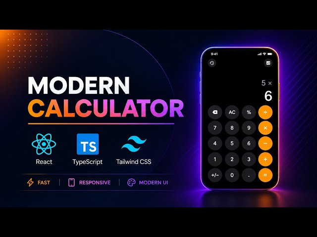 Build a Modern Calculator with React, TypeScript & Tailwind CSS | Frontend Project