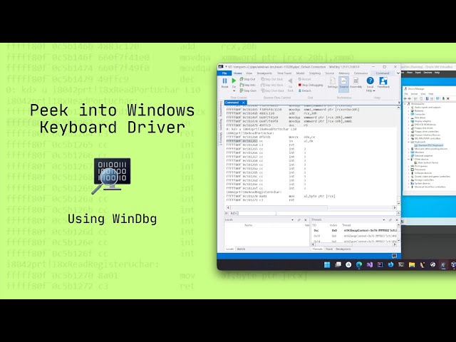Inside Windows Keyboard Driver: i8042prt Reverse Engineering | WinDbg