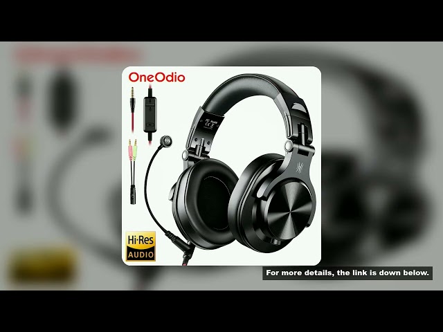 Oneodio A71 Gaming Headset Studio DJ Headphones Stereo Over Ear Wired Headphone Hi-Res With Micropho