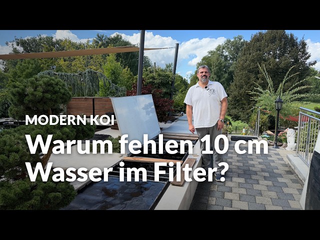 The brush filter system at Carsten's 40,000l pond | Modern Koi Blog #8373