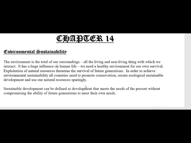 Definition of environment