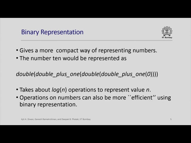 Operation With Binary Representation 