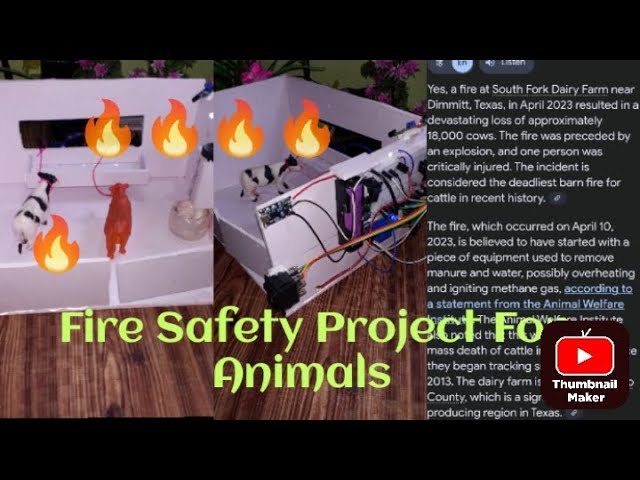 How to Make Cattle Safety Project || Science Project Protect Cattle from fire 🔥🔥