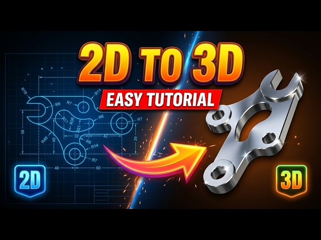 Master 2D to 3D CAD Modeling in under 10 Minutes!