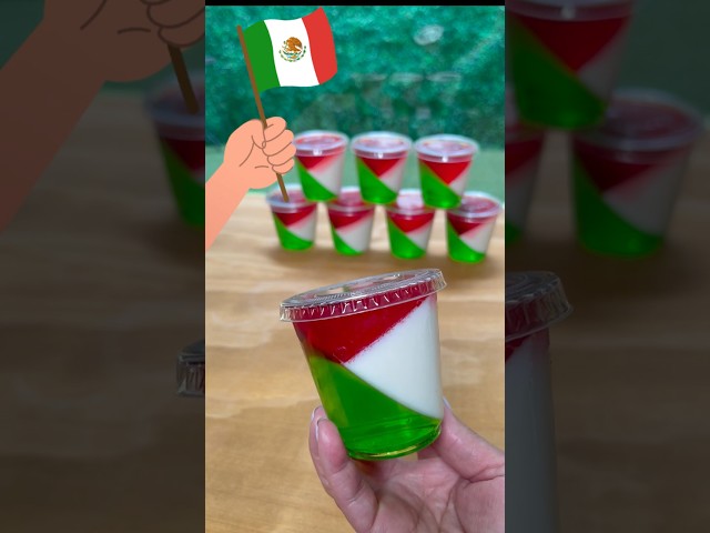 ✅GELATINA TRICOLOR PARA ESTAS FIESTAS PATRIAS |VIVA MEXICO🇲🇽🎊🎉 #shortsvideo #videoviral #gelatinas