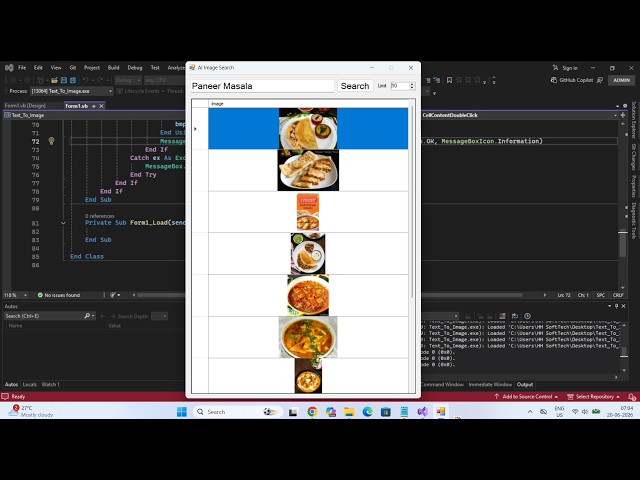 AI Image Search Project (Source Code in VB.NET)