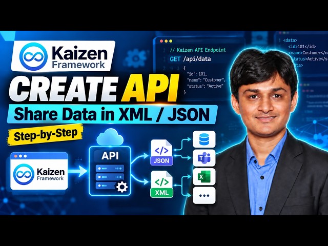 Create API and share your data. Kaizen Framework. Low Code Framework..