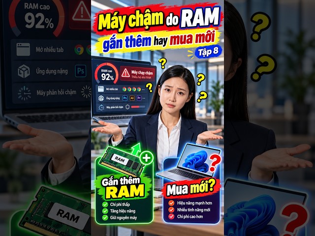Máy tính chậm? Chưa chắc phải mua máy mới tập 8 #meohay #tinhocvanphong#danvanphong#xuhuong#xaykenh