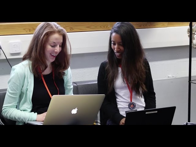 Elsevier software engineers in Helsinki, Finland mentoring hackers