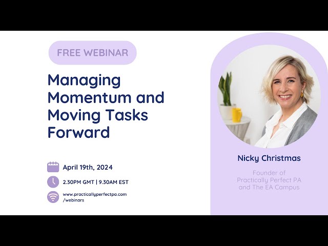 Managing Momentum and Moving Tasks Forward