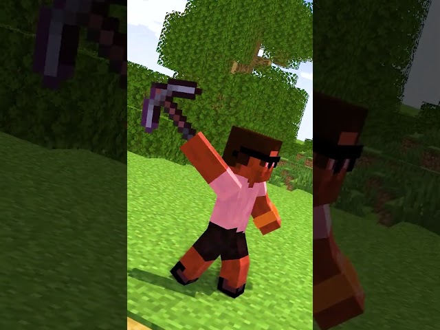 Who's Pickaxe is Stronger?? #minecraft #shorts