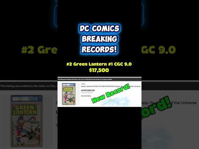 DC Comics with a record-breaking sale!!!