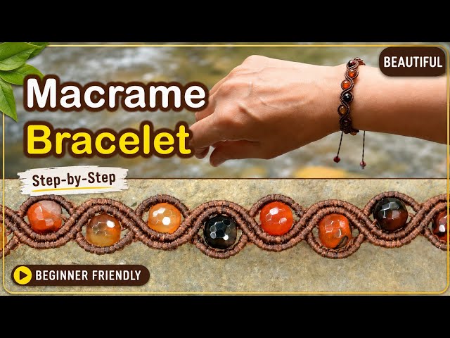 DIY Macrame Bracelet | Easy & Beautiful Beaded Bracelet Tutorial