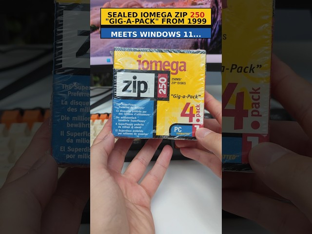 Sealed since 1999, this Zip disk meets Windows 11. And why wouldn't it work...? #windows11 #retro
