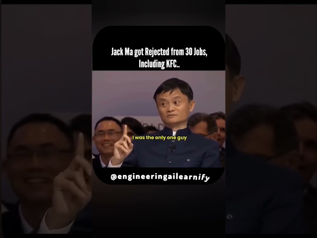 From KFC Rejection To Alibaba Empire | JACK MA MOTIVATION #motivation #mindset #success #ytshorts