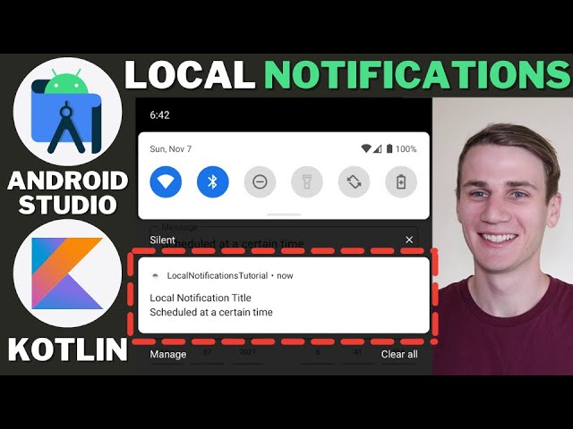 Schedule Local Notifications Android Studio Kotlin Tutorial