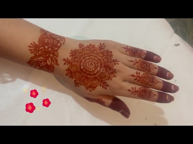 Beginner’s friendly easy and beautiful mehndi/henna design 🥰🌸💕
