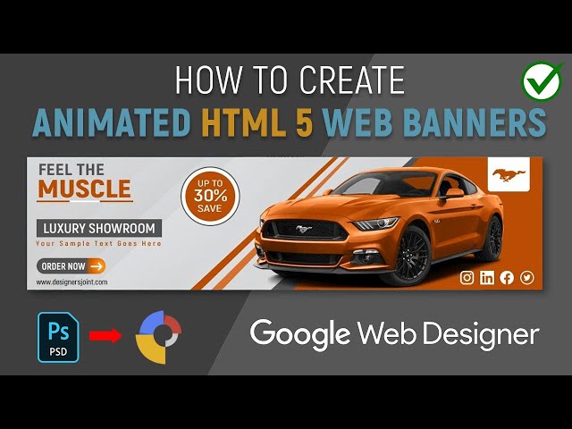 ✅ How to Create Animated HTML5 Banner Ads Using Google Web Designer | Convert PSD Banners to HTML5
