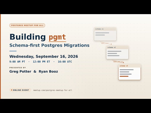 Building pgmt: Schema-First Postgres Migrations