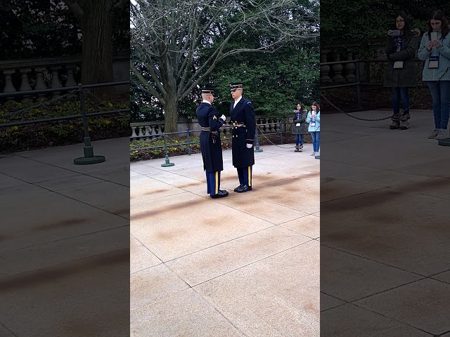 Guard fails inspection at The Tomb of The Unknown Soldier