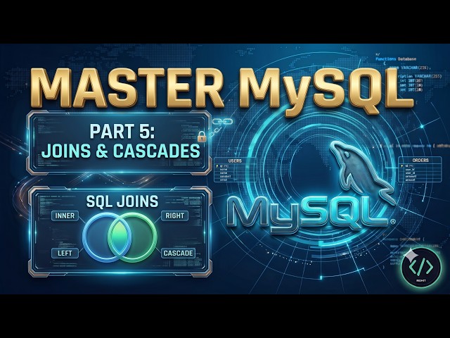 Master MySQL Tutorial : #5 JOINS & CASCADE, & Referential Integrity (Explained Like a Pro!)#learnsql